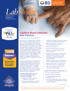 Capillary Blood Collection: Best Practices
