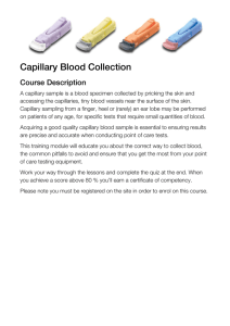 Capillary Blood Collection