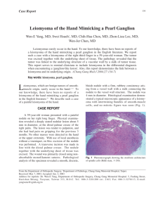 Leiomyoma of the Hand Mimicking a Pearl Ganglion