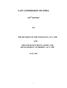 190th Report on Revision of Insurance Act