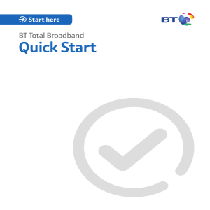 BT Hub 2.0 Quick Start guide