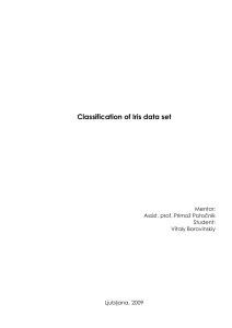 Classification of Iris data set