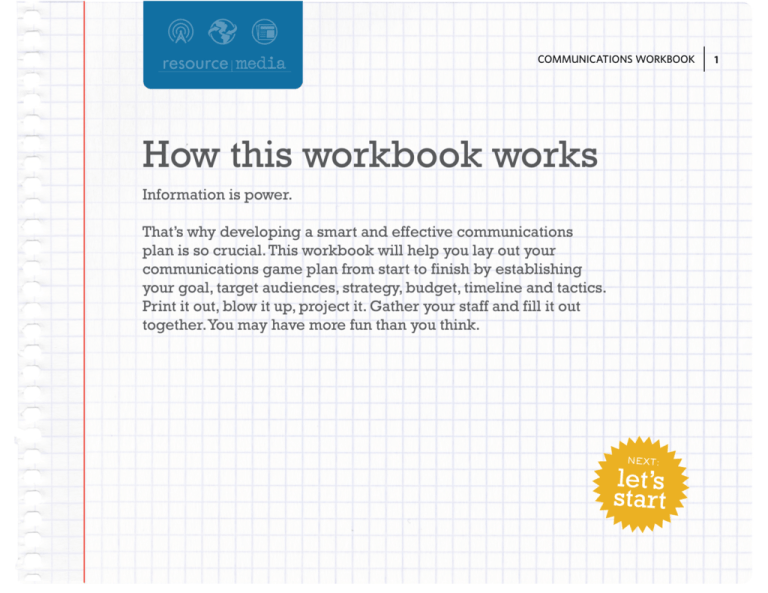 Communications Planning Workbook