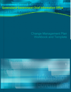 Change Management Plan Change Management Plan Workbook