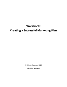 Workbook: Creating a Successful Marketing Plan
