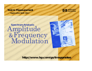 Spectrum Analysis: AM & FM - Electrical & Computer Engineering