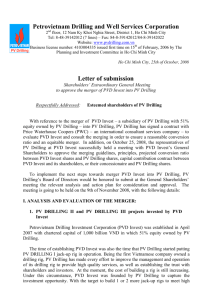 Petrovietnam Drilling and Well Services Corporation Letter of