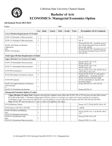 Managerial Economics Option - California State University Channel