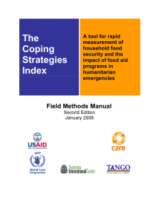 The Coping Strategies Index - WFP Remote Access Secure Services