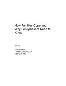 How Families Cope and Why Policymakers Need to Know