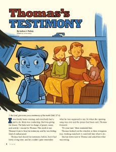 Thomas's Testimony