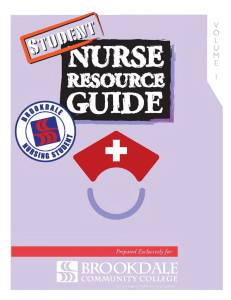 Nursing Resource Guide - Brookdale Community College