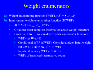 Weight enumerators