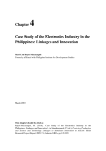 Chapter 4 Case Study of the Electronics Industry in the Philippines