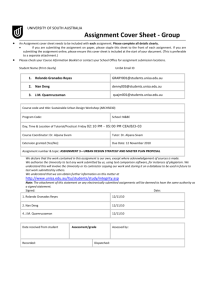 cover sheet - Main Street Precinct