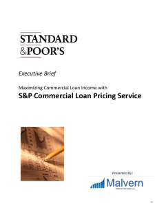 S&P Commercial Loan Pricing Service