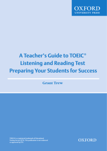 A Teacher's Guide to TOEIC