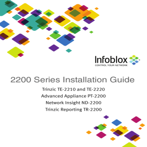 Infoblox 2200 Series Installation Guide