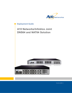 A10 Networks/Infoblox Joint DNS64 and NAT64 Solution Brief