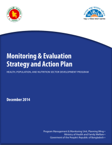 Monitoring & Evaluation Strategy and Action Plan