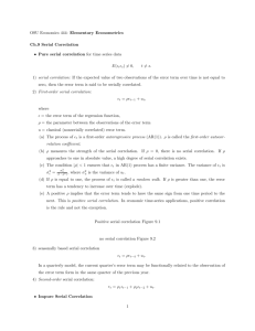 OSU Economics 444: Elementary Econometrics Ch.9 Serial