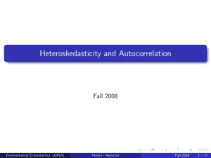 Heteroskedasticity and Autocorrelation