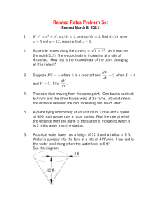 Related Rates Problem Set