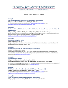 Spring 2014 Calendar of Events