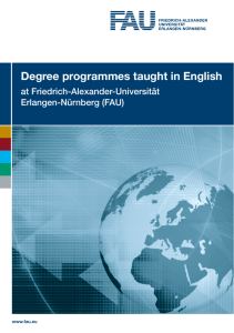 Degree programmes taught in English - Friedrich