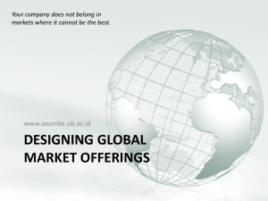 Designing Global Market Offerings