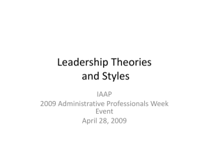 Leadership Theories and Styles