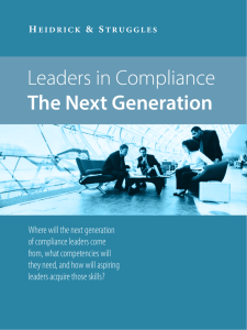 Leaders in Compliance The Next Generation