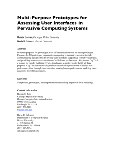 Multi-Purpose Prototypes - Department of Computer Science
