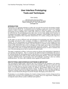 User Interface Prototyping: Tools and Techniques