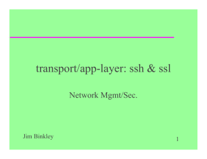 transport/app-layer: ssh & ssl