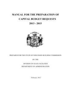 manual for the preparation of capital budget requests 2013