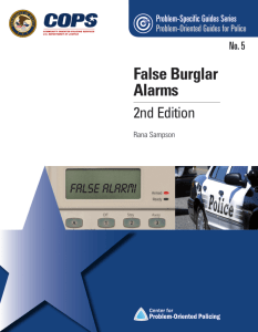 False Burglar Alarms 2nd Edition - Center for Problem