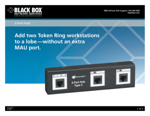 Add two Token Ring workstations to a lobe —without an extra MAU