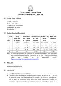 Guidance Notes on Physical Fitness Test