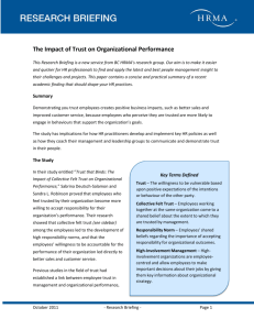 The Impact of Trust on Organizational Performance