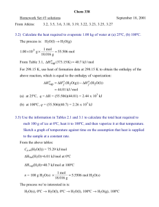 Chem 338 Homework Set #3 solutions September 18, 2001 From