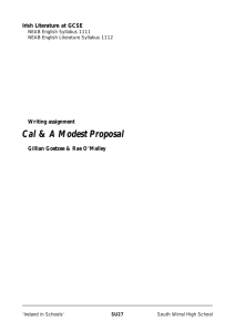 L403 Cal & Modest Proposal