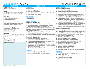 Lollipop 3 7.1A–7.1B The Animal Kingdom