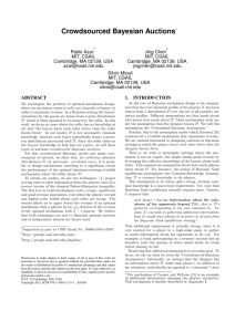 Crowdsourced Bayesian Auctions