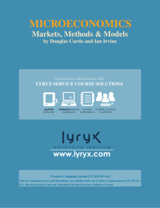 MICROECONOMICS - Lyryx Learning Inc