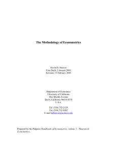 The Methodology of Econometrics