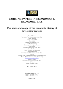 WORKING PAPERS IN ECONOMICS & ECONOMETRICS The state