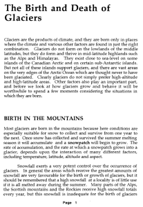 The birth and death of glaciers (by John)