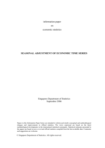 Seasonal Adjustment of Economic Time Series