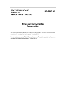 SB-FRS 32 Financial Instruments: Presentation